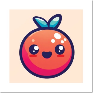 Cute Smiley Tomato Emoji Posters and Art